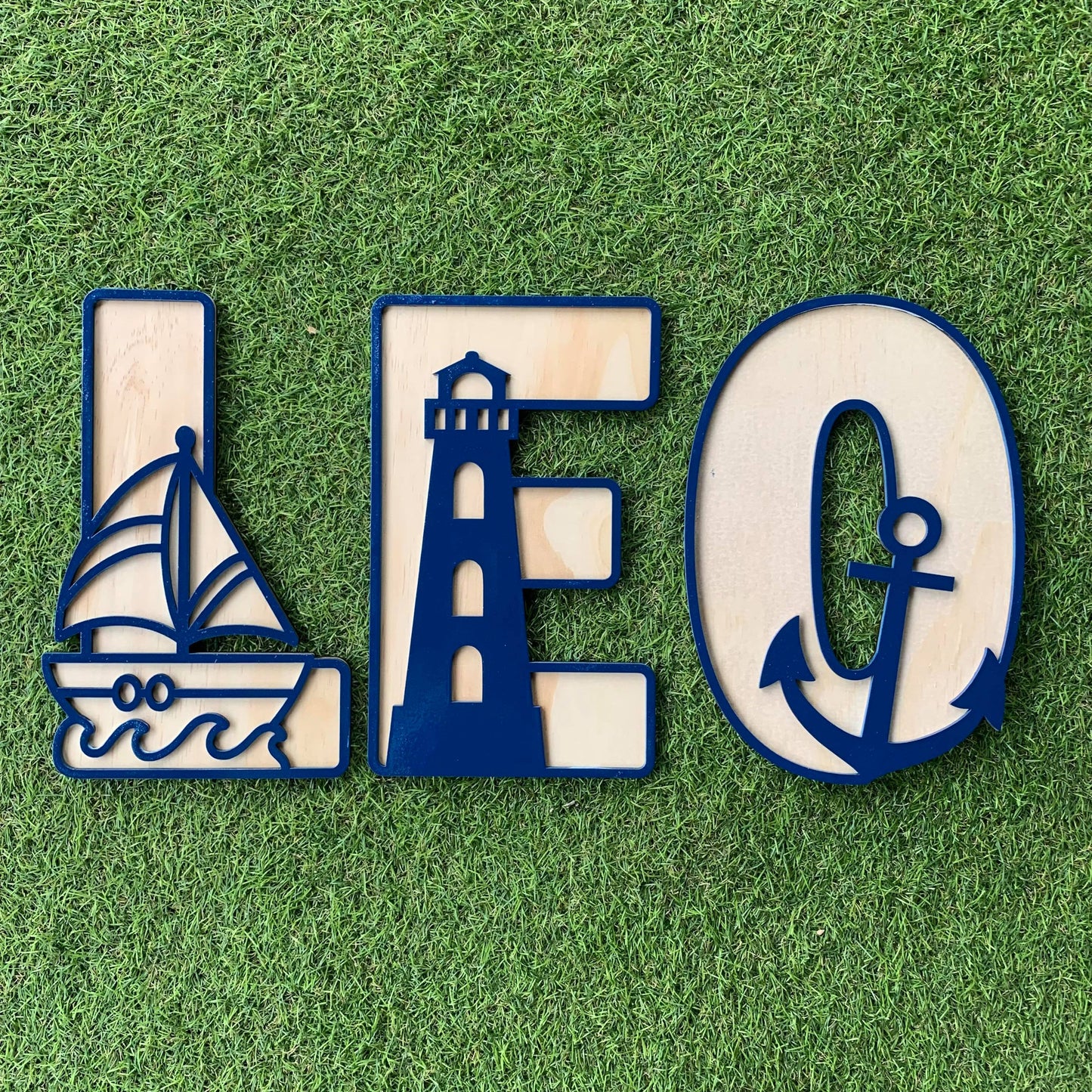 Nautical Seas Layered Letters