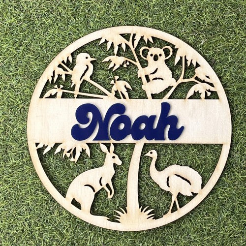 Australian Animal Name Plaque