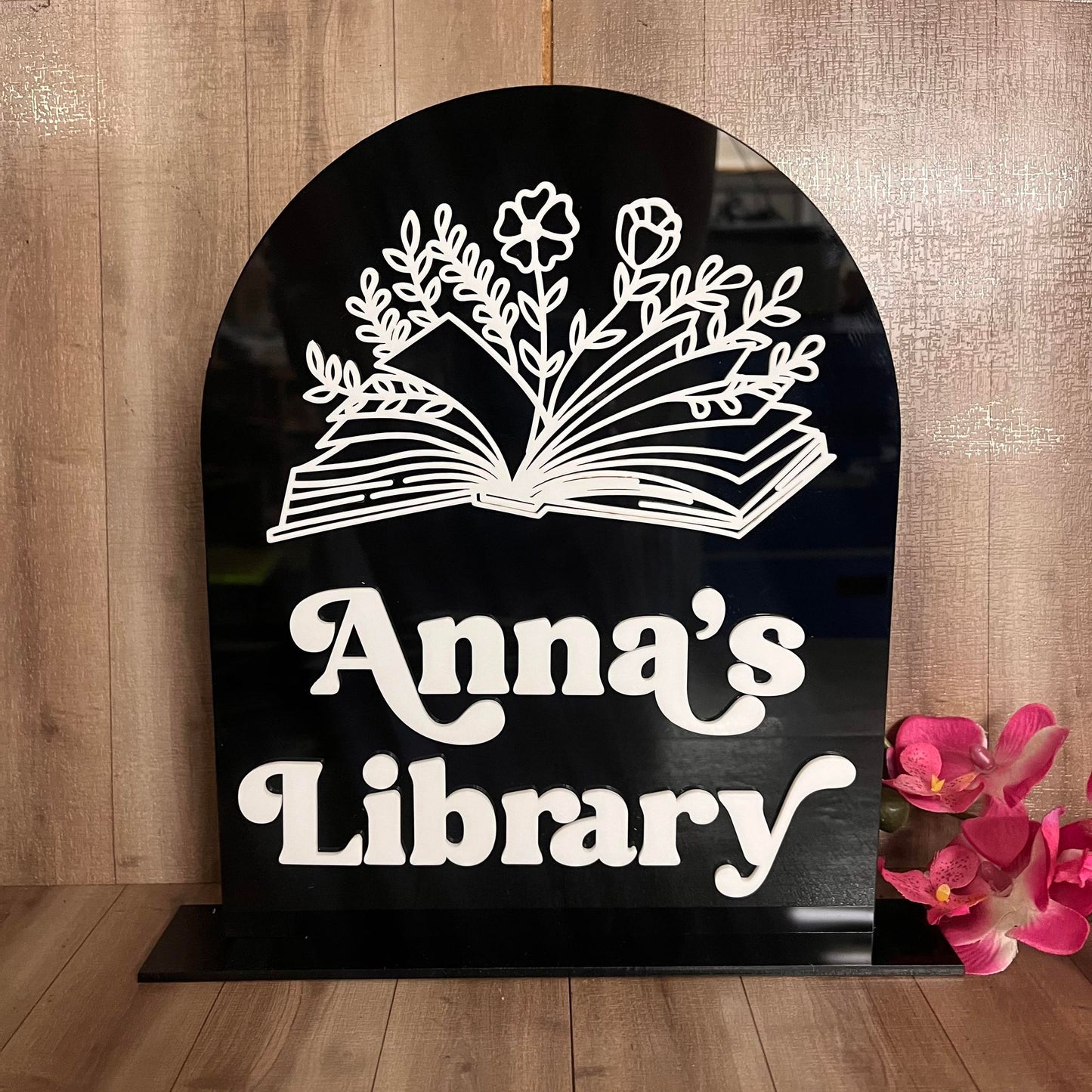 Personalised Library Arch Sign