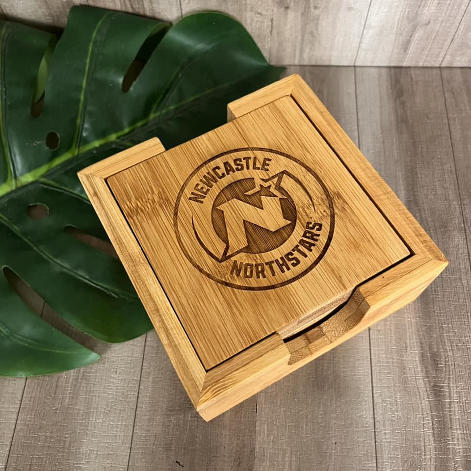 Newcastle Northstars Bamboo Coaster Set