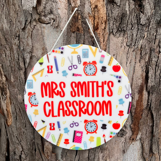 Personalised Teacher's Classroom Plaque