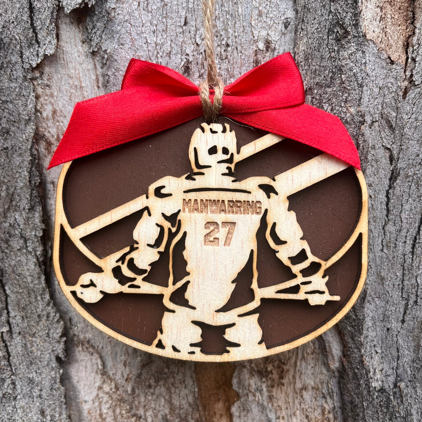 Personalised Ice Hockey Christmas Ornament