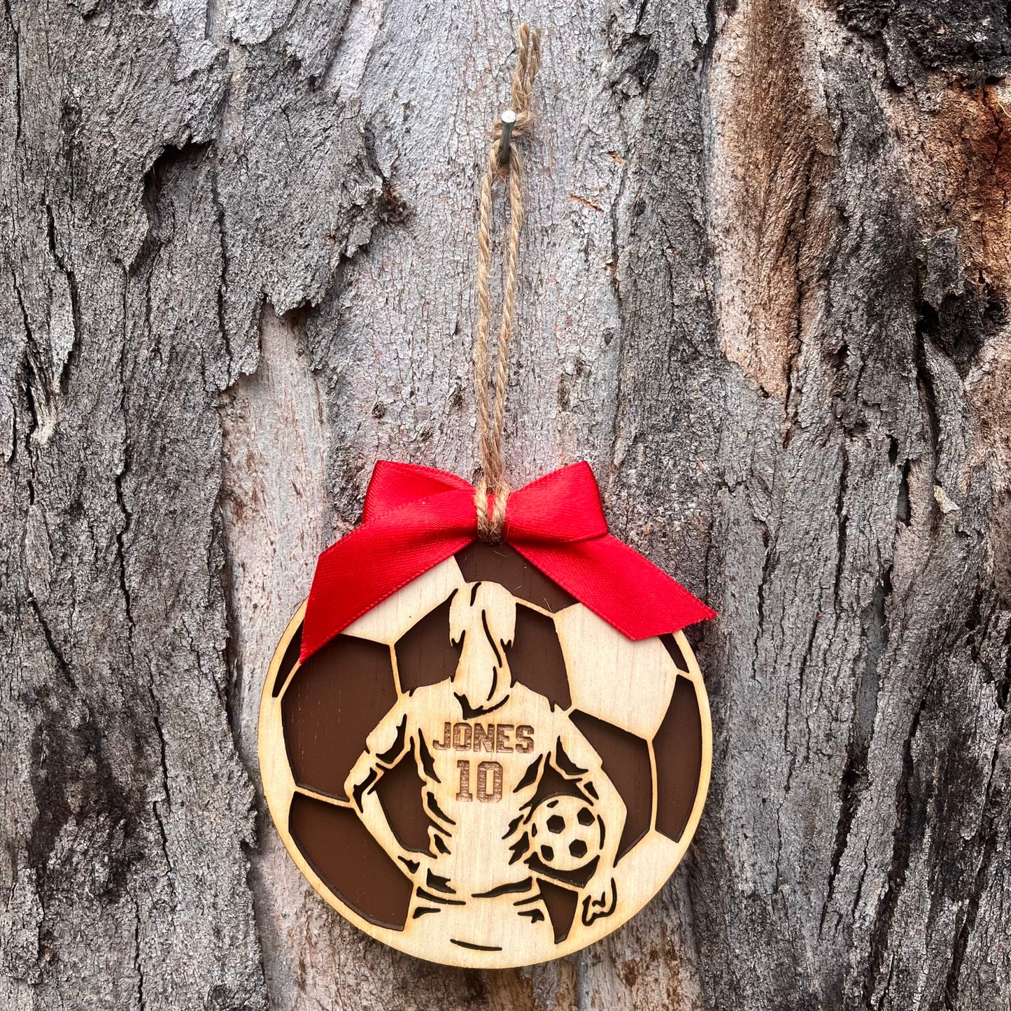 Personalised Soccer Christmas Ornament