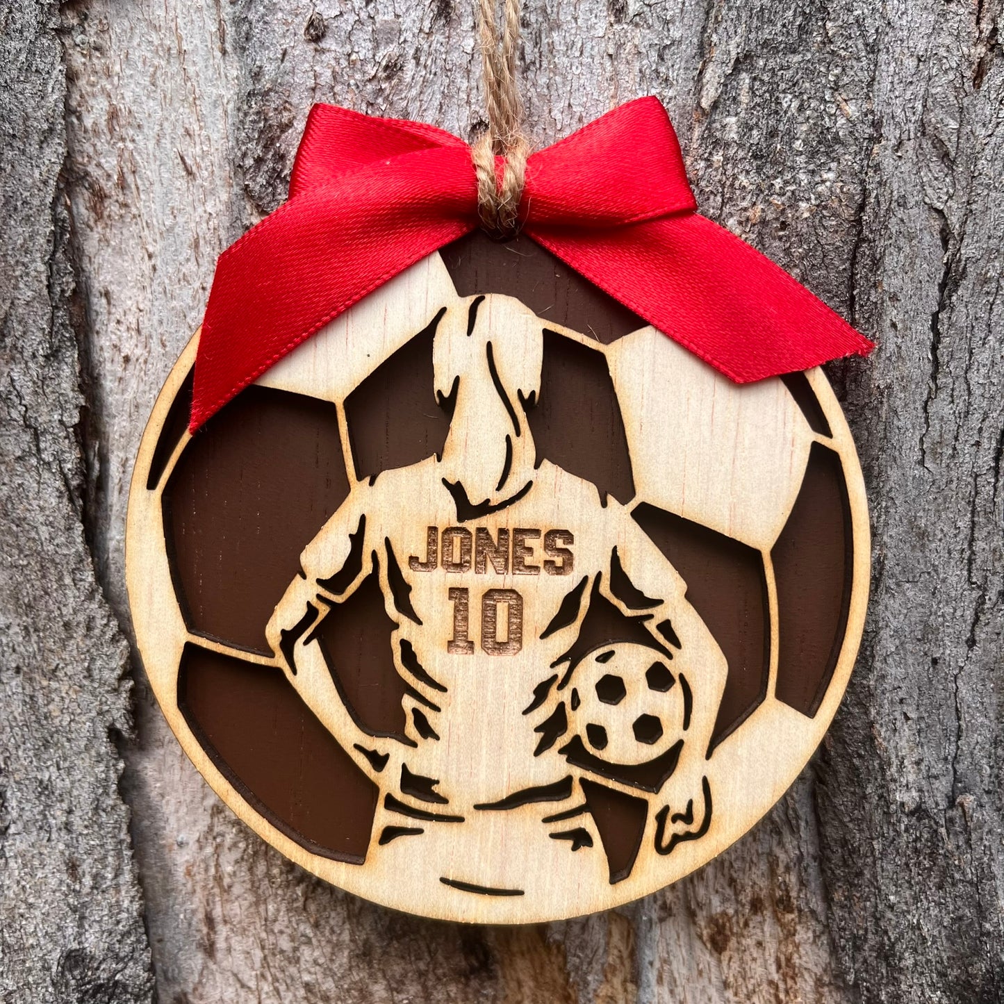 Personalised Soccer Christmas Ornament