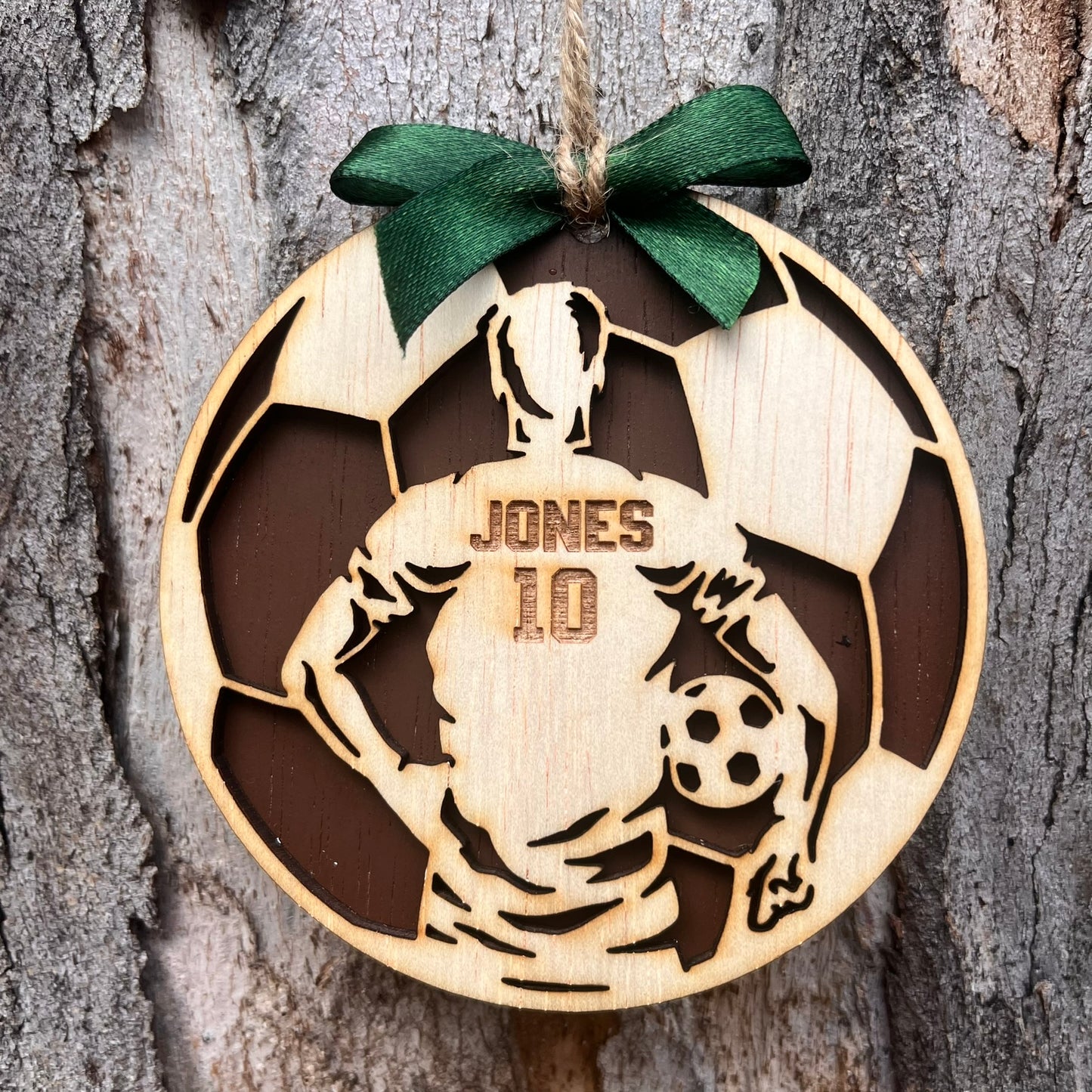 Personalised Soccer Christmas Ornament