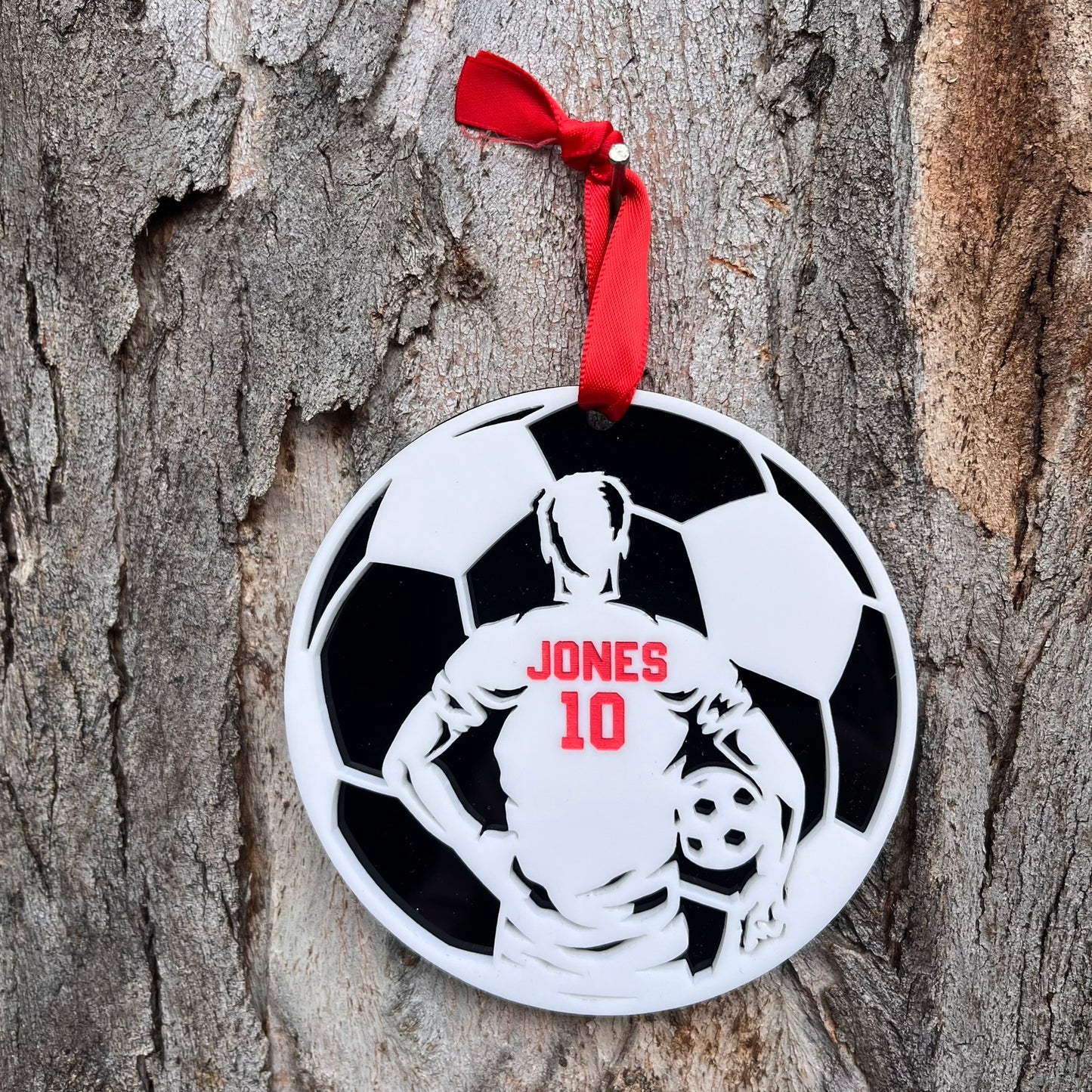 Personalised Soccer Christmas Ornament