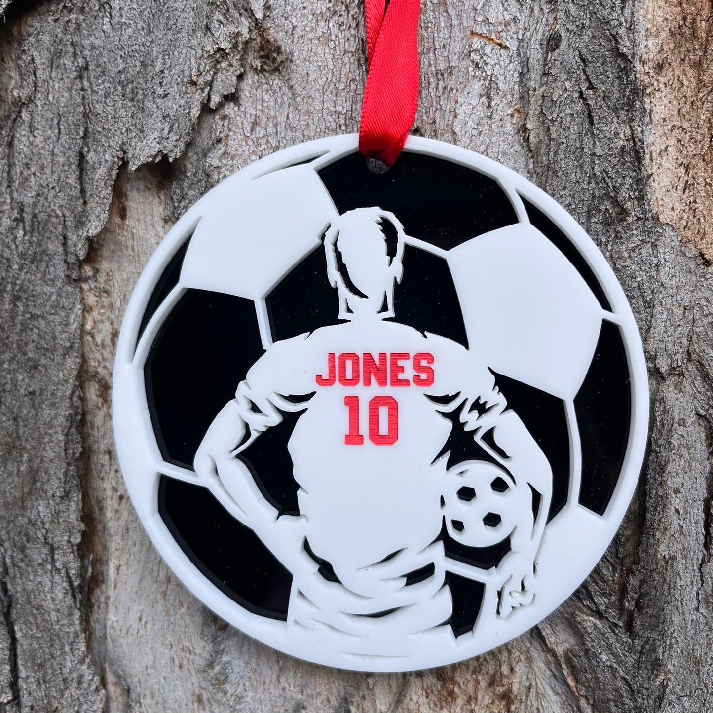 Personalised Soccer Christmas Ornament