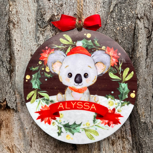 Personalised Koala Christmas Ornament