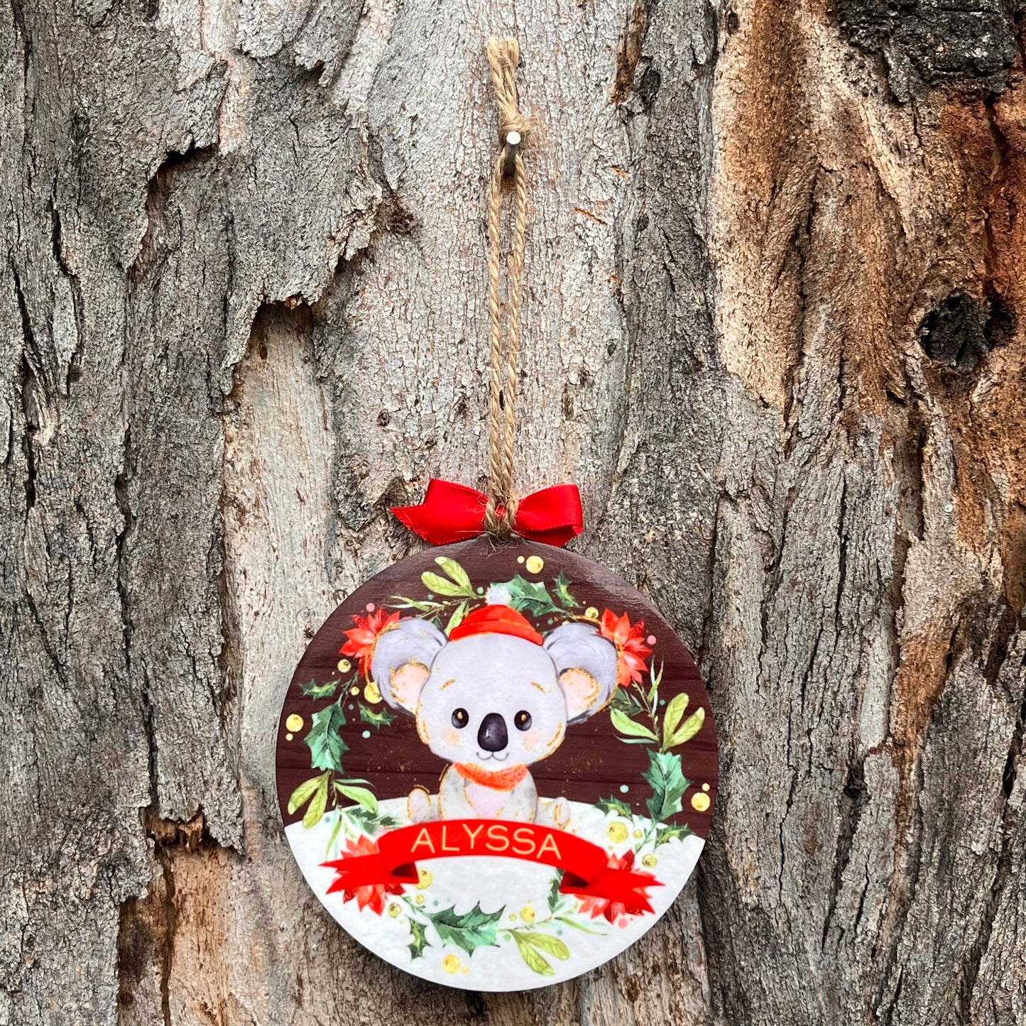 Personalised Koala Christmas Ornament