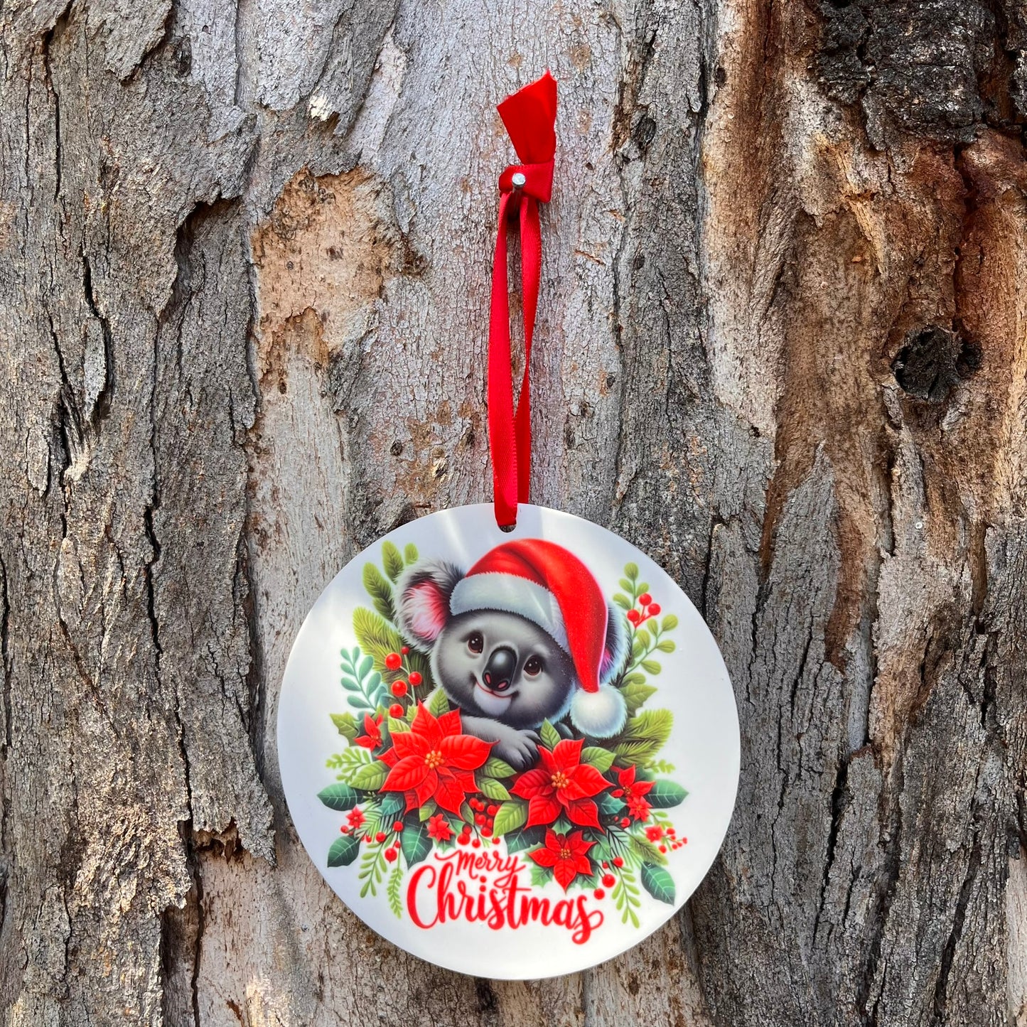 Koala Merry Christmas Ornament