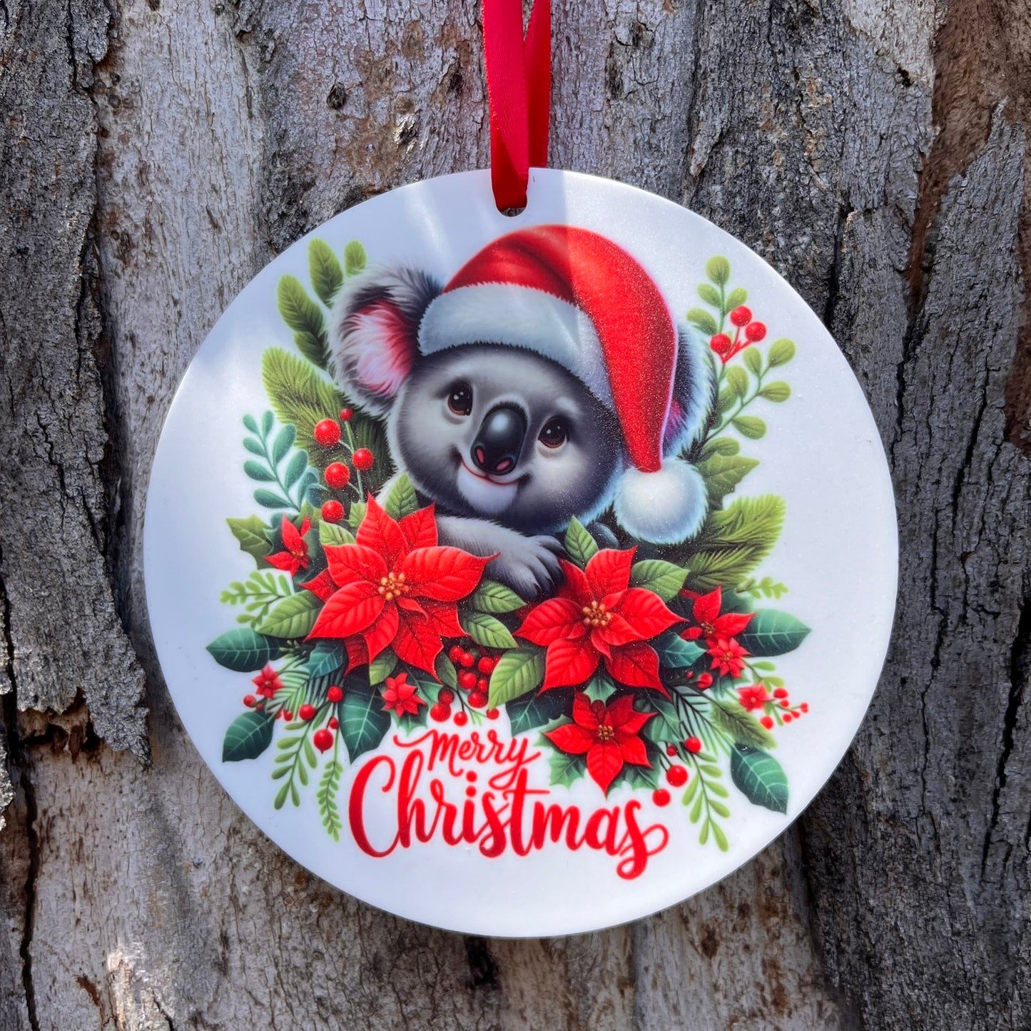 Koala Merry Christmas Ornament