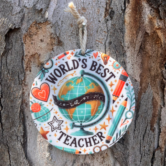 World's Best Teacher Christmas Ornament