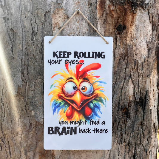 Keep rolling your eyes and you might find a brain back there plaque