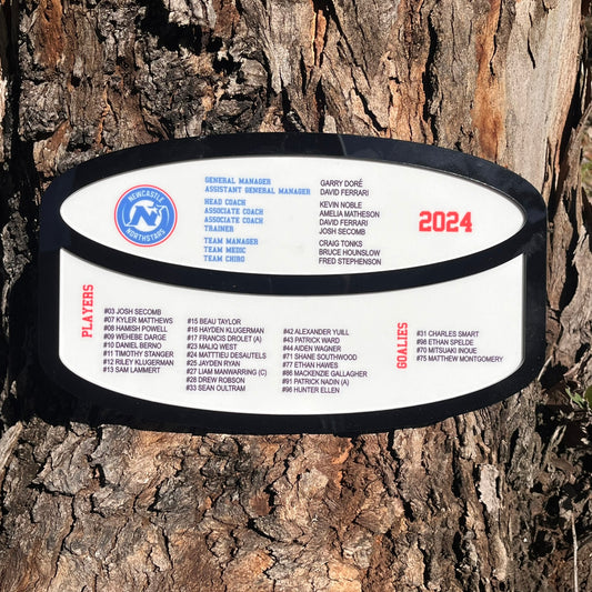 Newcastle Northstars Team Puck Plaque Sublimated