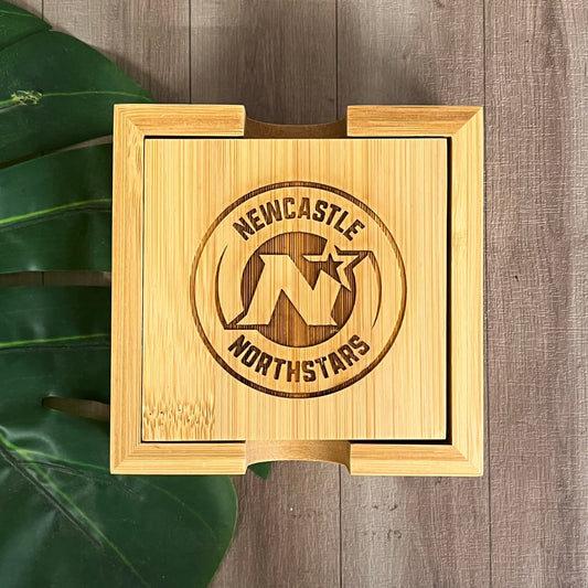 Newcastle Northstars Bamboo Coaster Set