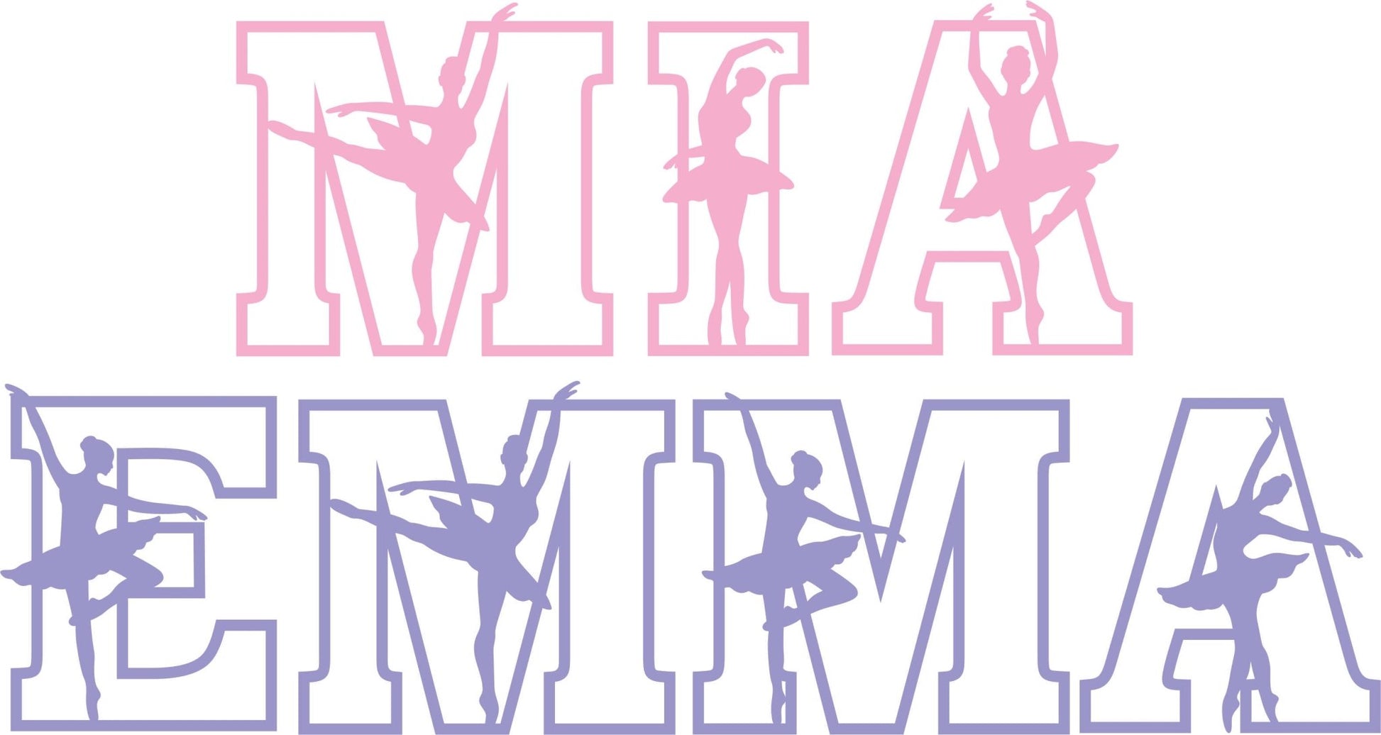 Ballerina (Adult) Layered Letters - Webster Enterprises