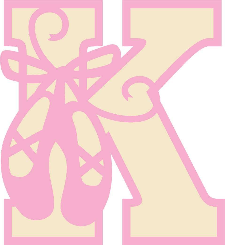 Ballet Shoe Layered Letters - Webster Enterprises