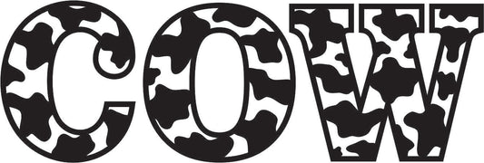 Cow Print Layered Letters - Webster Enterprises