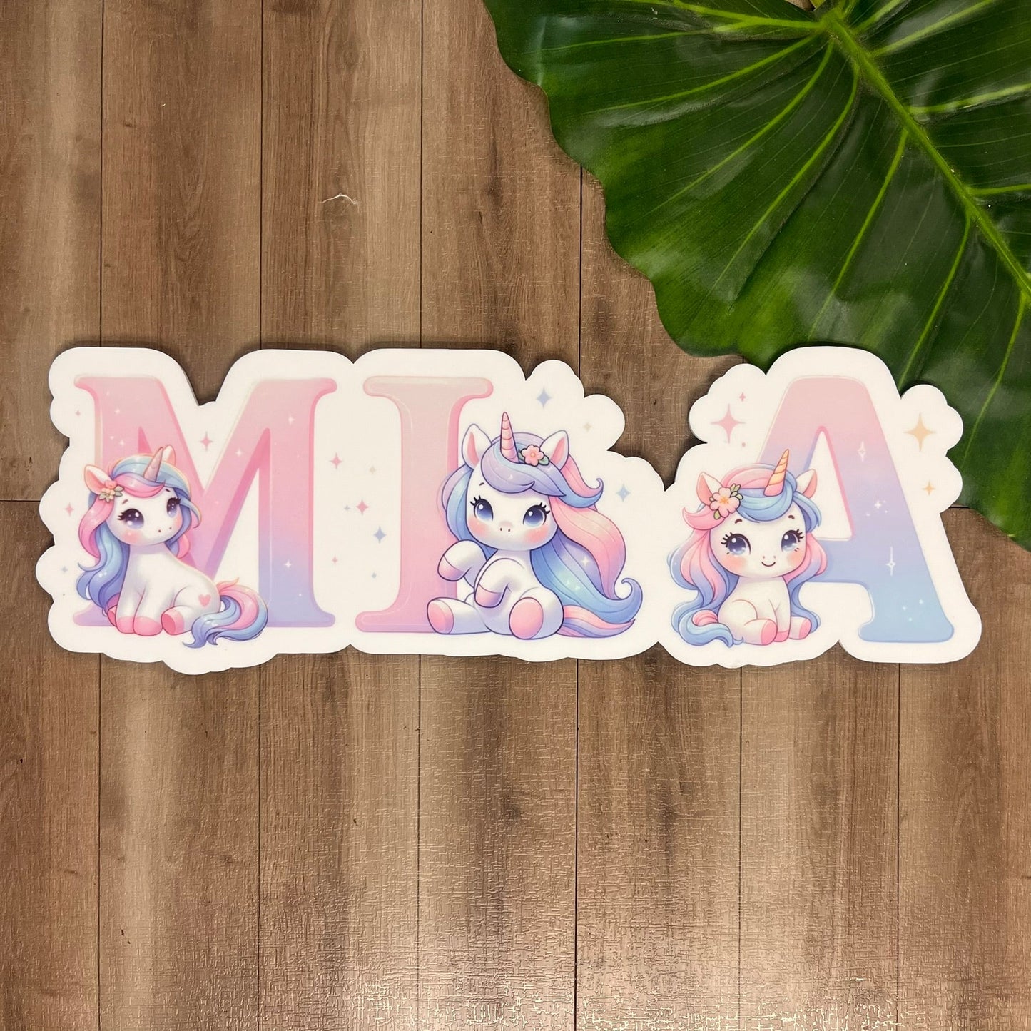 Cute Unicorn Font Name Plaque - Webster Enterprises