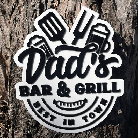 Dad's Bar & Grill Acrylic Sign - Webster Enterprises