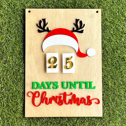 DELUXE CHRISTMAS COUNTDOWN PLAQUE - Webster Enterprises