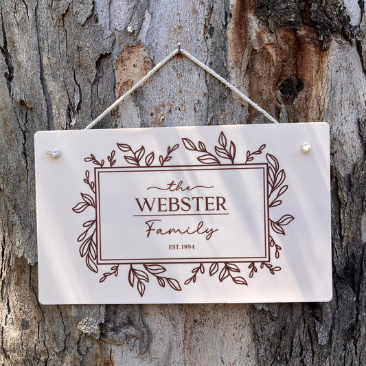 Family Established Plaque - Webster Enterprises