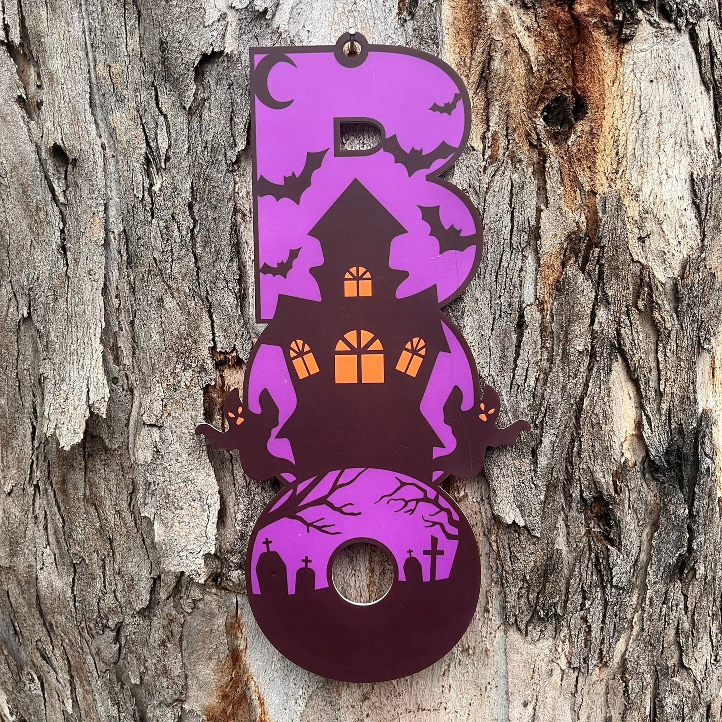 Halloween Haunted Castle Boo Plaque - Webster Enterprises