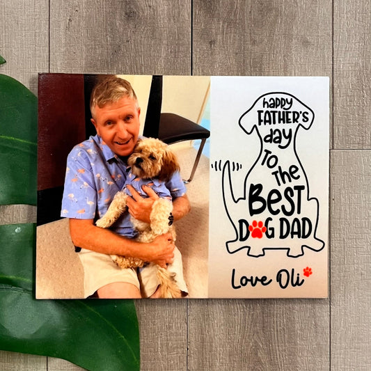 Happy Father's Day Dog Dad Sublimated Fridge Magnet - Webster Enterprises