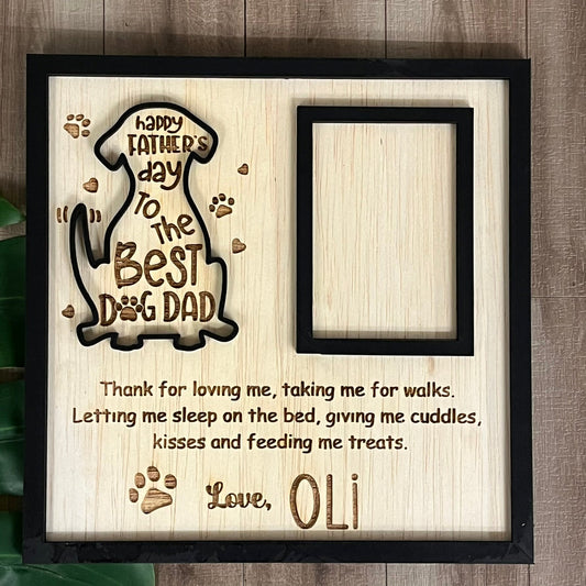 Happy Father's Day to the Best Dog Dad Photo Frame - Webster Enterprises