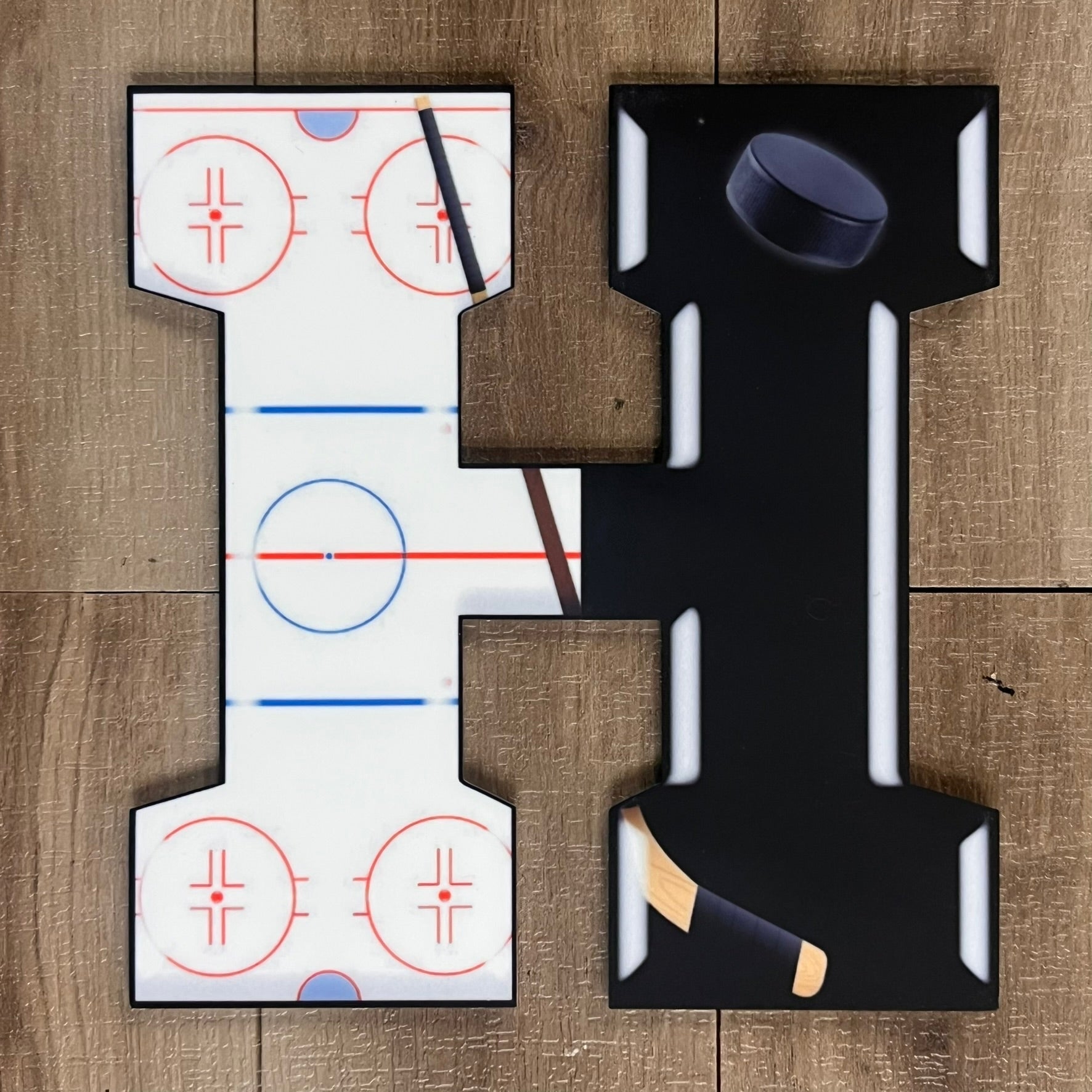 Ice Hockey Themed Budget Letters - Sublimated Acrylic - Webster Enterprises