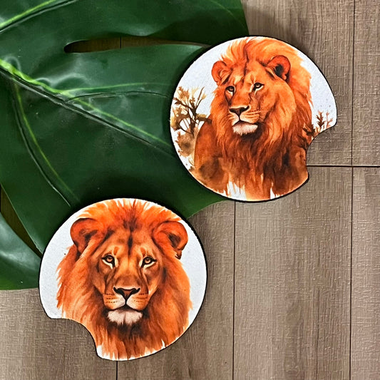 Lion Car Coasters - Webster Enterprises