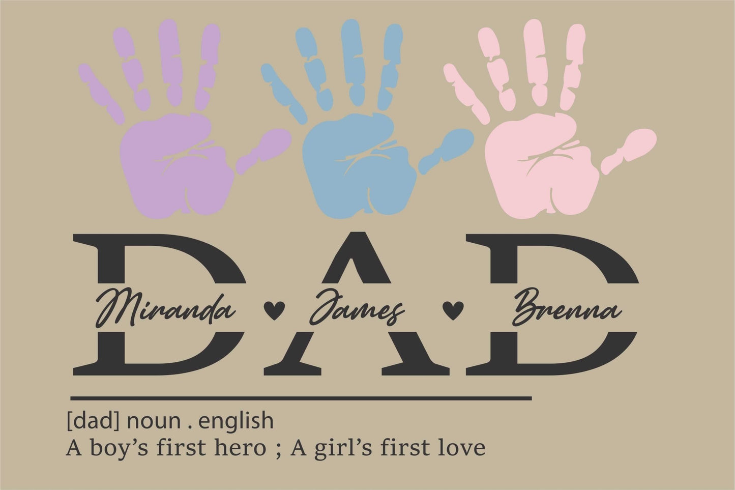 Meaning of Dad Handprint Plaque - Webster Enterprises