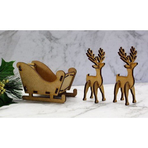 Mini Reindeers with Sleigh - Webster Enterprises