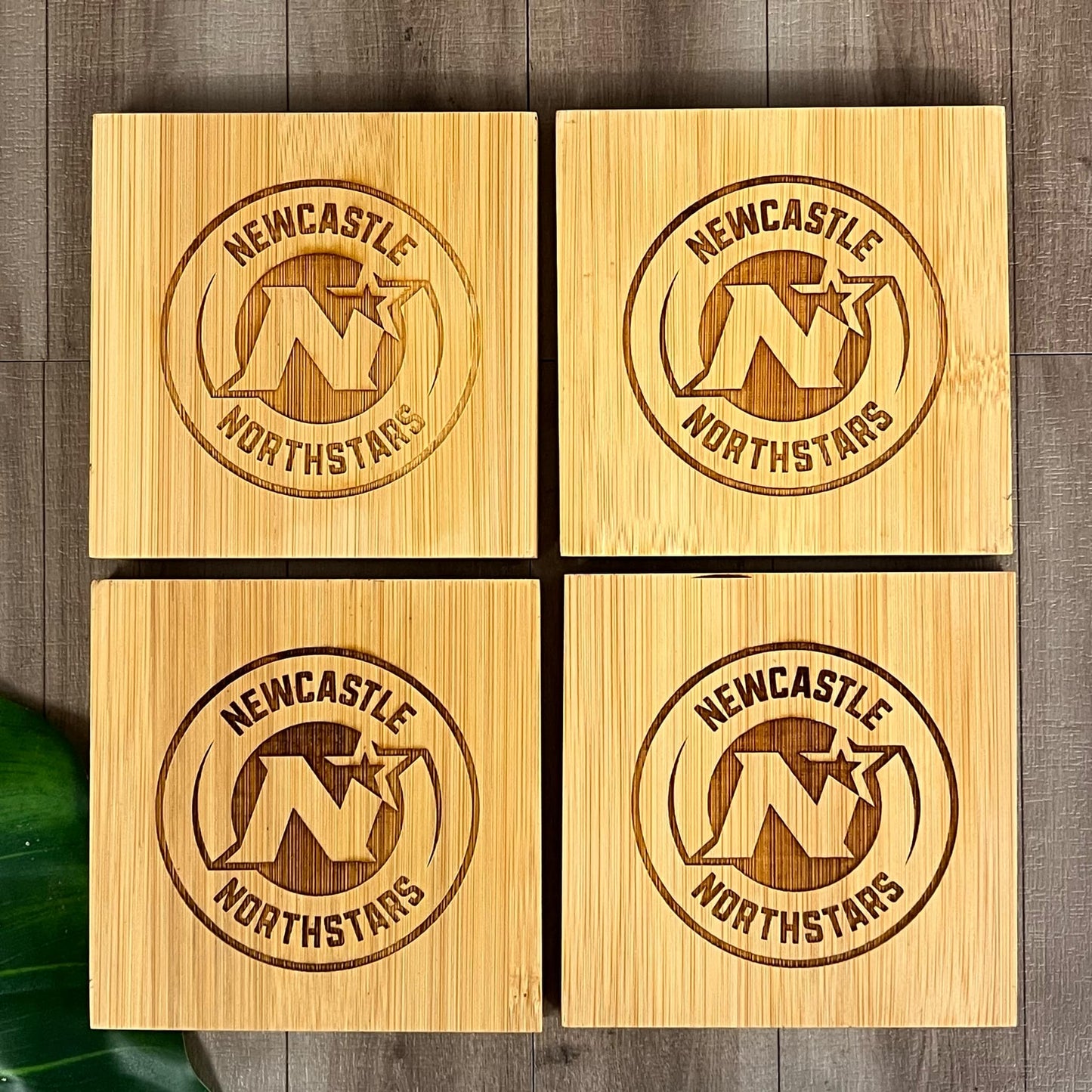 Newcastle Northstars Bamboo Coaster Set - Webster Enterprises