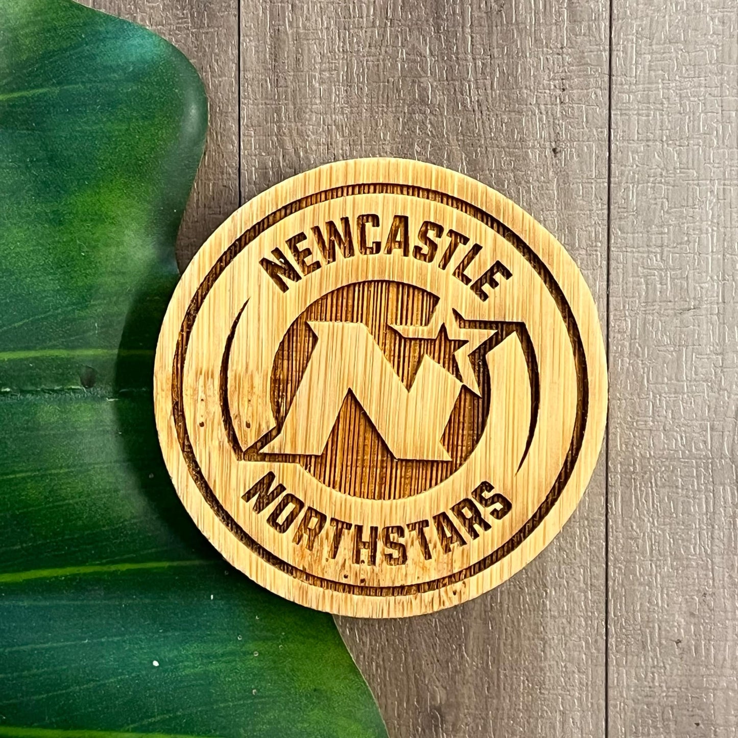 Newcastle Northstars Bamboo Fridge Magnet Bottle Opener - Webster Enterprises