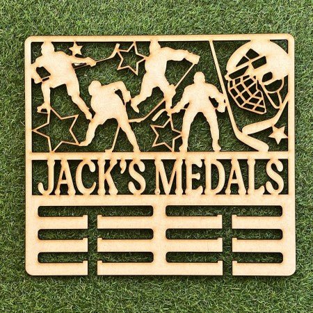 Personalised Ice Hockey Medal Hanger - Webster Enterprises