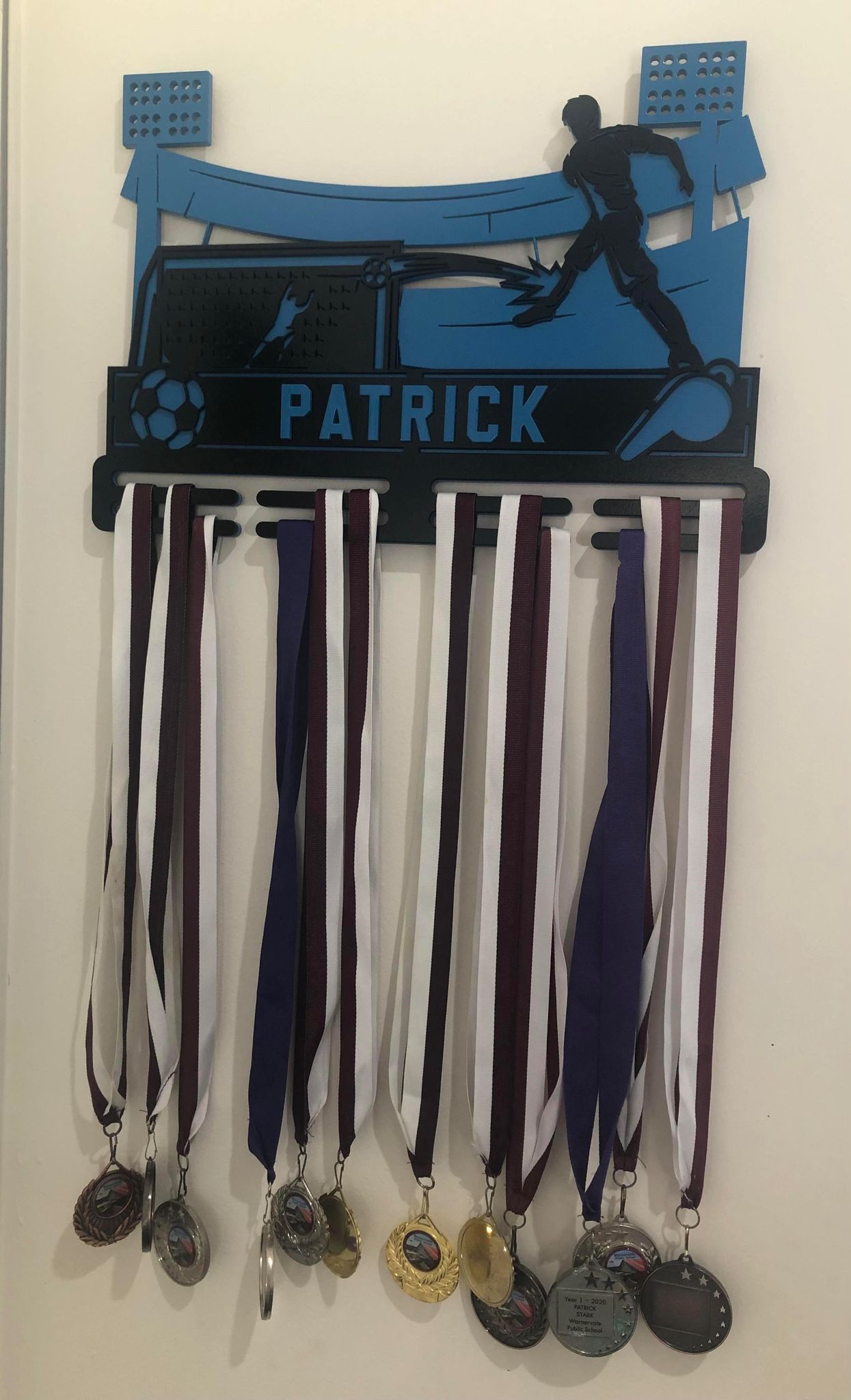 Personalised Soccer Medal Hanger - Webster Enterprises