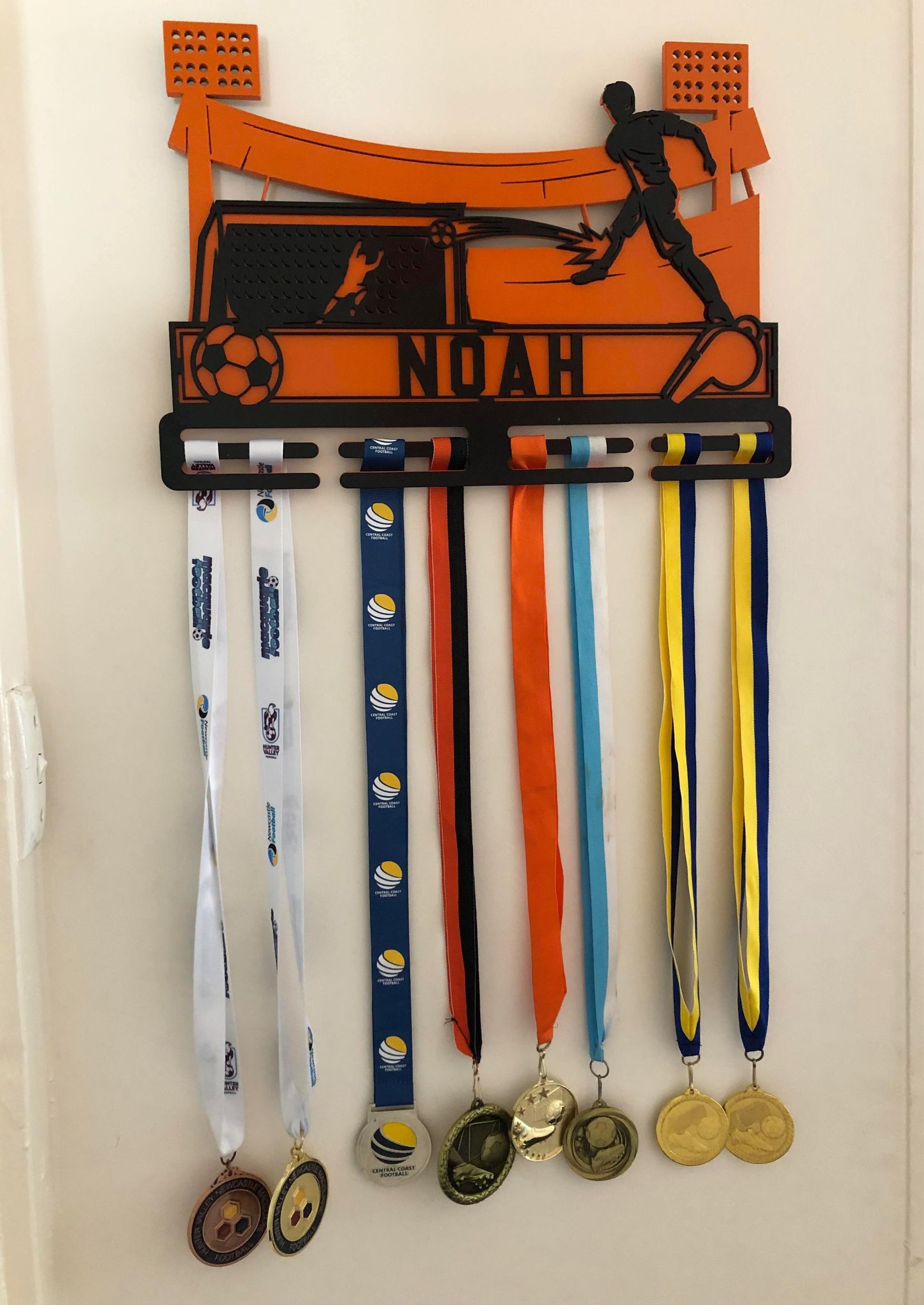 Personalised Soccer Medal Hanger - Webster Enterprises