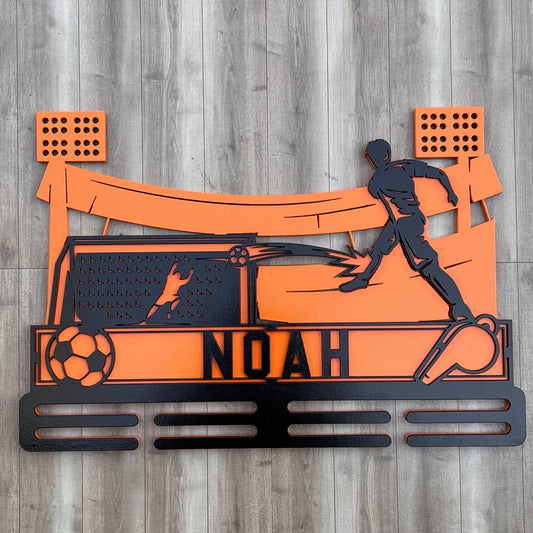 Personalised Soccer Medal Hanger - Webster Enterprises