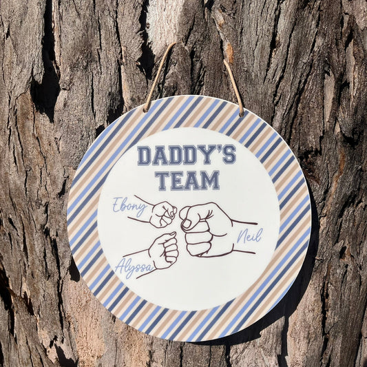 Personalised Sublimated Father's Day Fist Bump Sign - Webster Enterprises