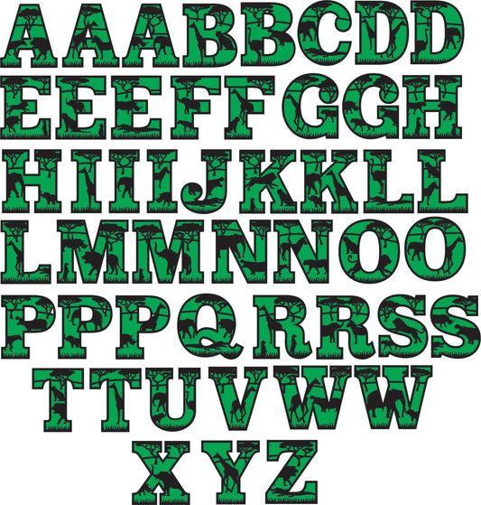 Safari Jungle Layered Letters - Webster Enterprises