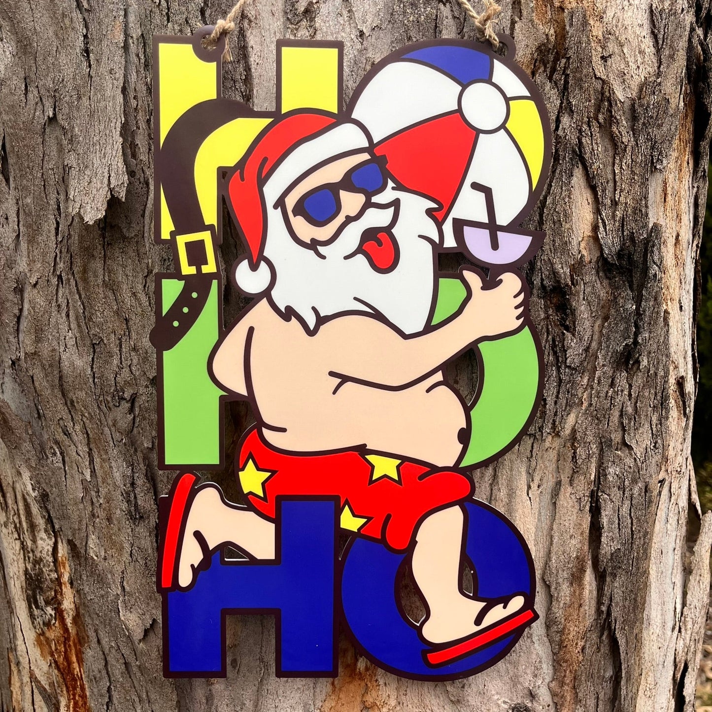 Summer Santa Ho Ho Ho Plaque - Webster Enterprises