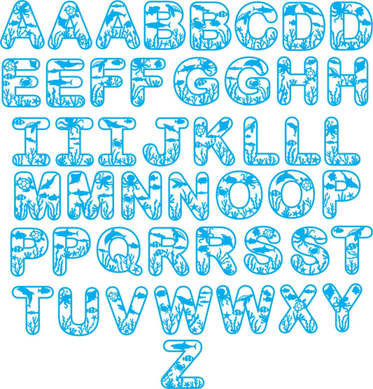 Underwater Layered Letters - Webster Enterprises