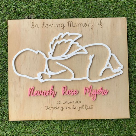 IN LOVING MEMORY OF ANGEL BABY PLAQUE - A004