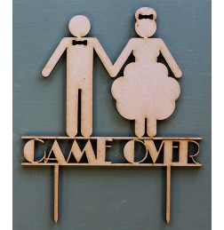 GAME OVER CAKE TOPPER - CT023
