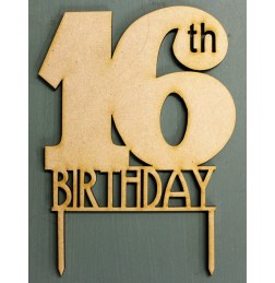 16TH BIRTHDAY CAKE TOPPER - CT143