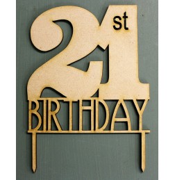 21ST BIRTHDAY CAKE TOPPER - CT145