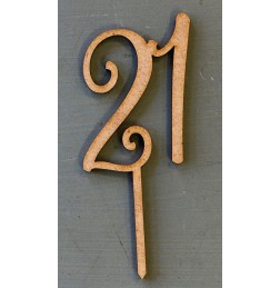 NUMBER 21 CAKE TOPPER - CT184