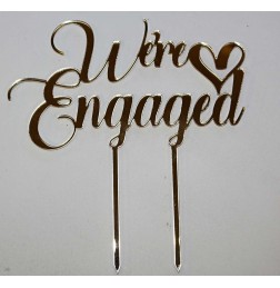 WE'RE ENGAGED CAKE TOPPER - CT077