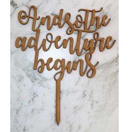 AND SO THE ADVENTURE BEGINS CAKE TOPPER - CT097